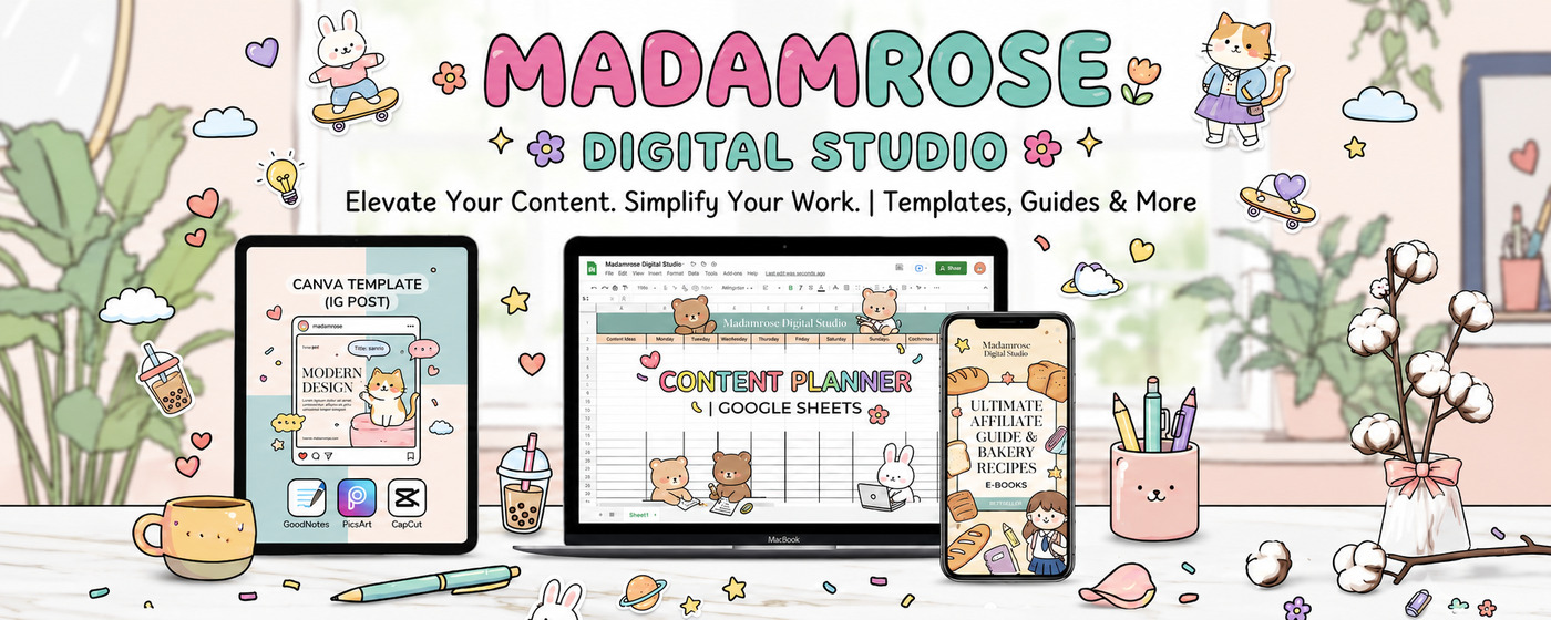 ตัวอย่างคลังเครื่องมือดิจิทัล Madamrose สำหรับนักสร้างคอนเทนต์